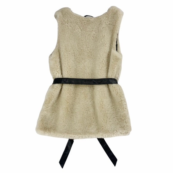 H&M Super Soft Faux Fur Tie Belt Waist Vest - Picture 7 of 14